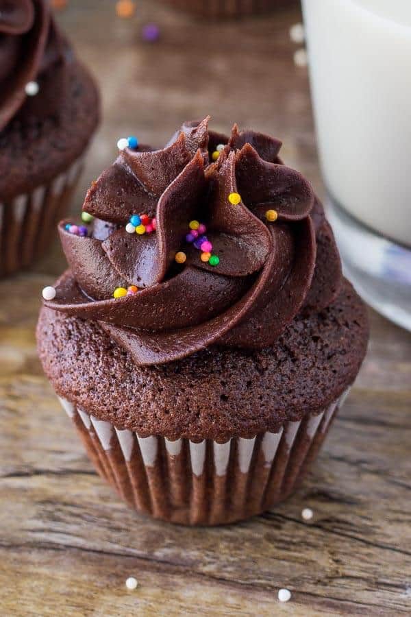 Chocolate Muffins with Chocolate Icing — baked with Chef Axl